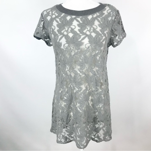 Anthropologie Brand Sheer Floral Mesh Dress / Tunic Size Small - Picture 1 of 7